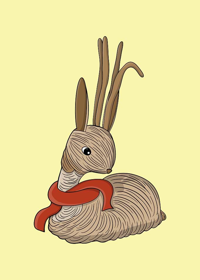 Cute Reindeer with Scarf