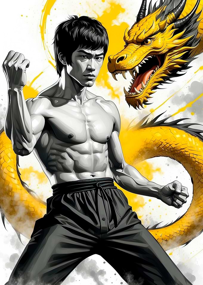 Bruce Lee Dragon Art