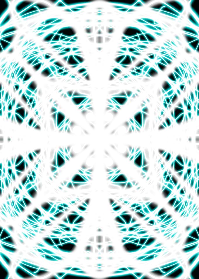 Abstract Cyan and White Pattern