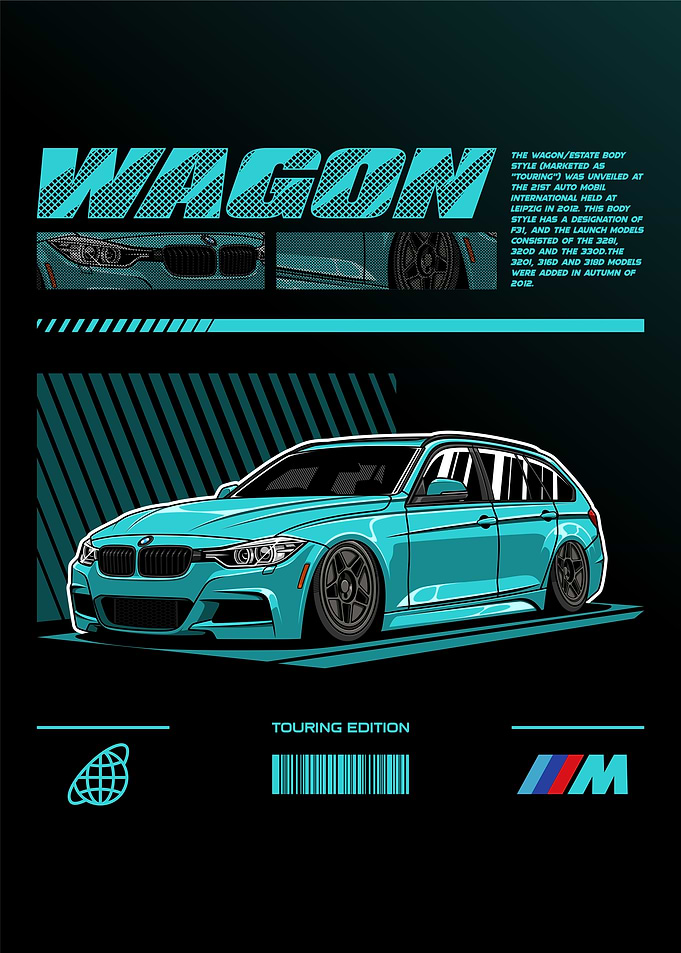 BMW F31 Wagon Touring Edition Cyan