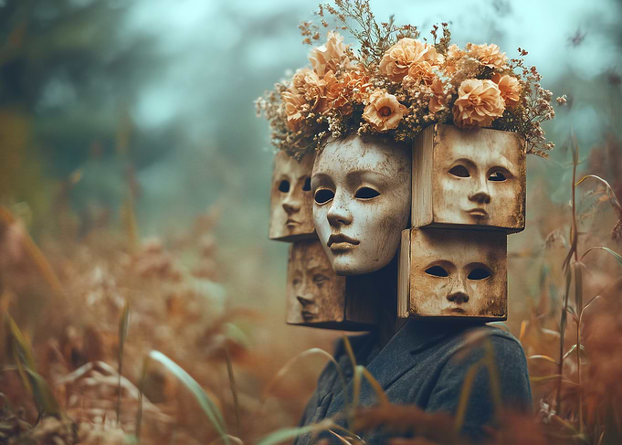 Faceless Figure in Forest