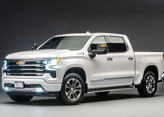 White Chevrolet Silverado Pickup Truck