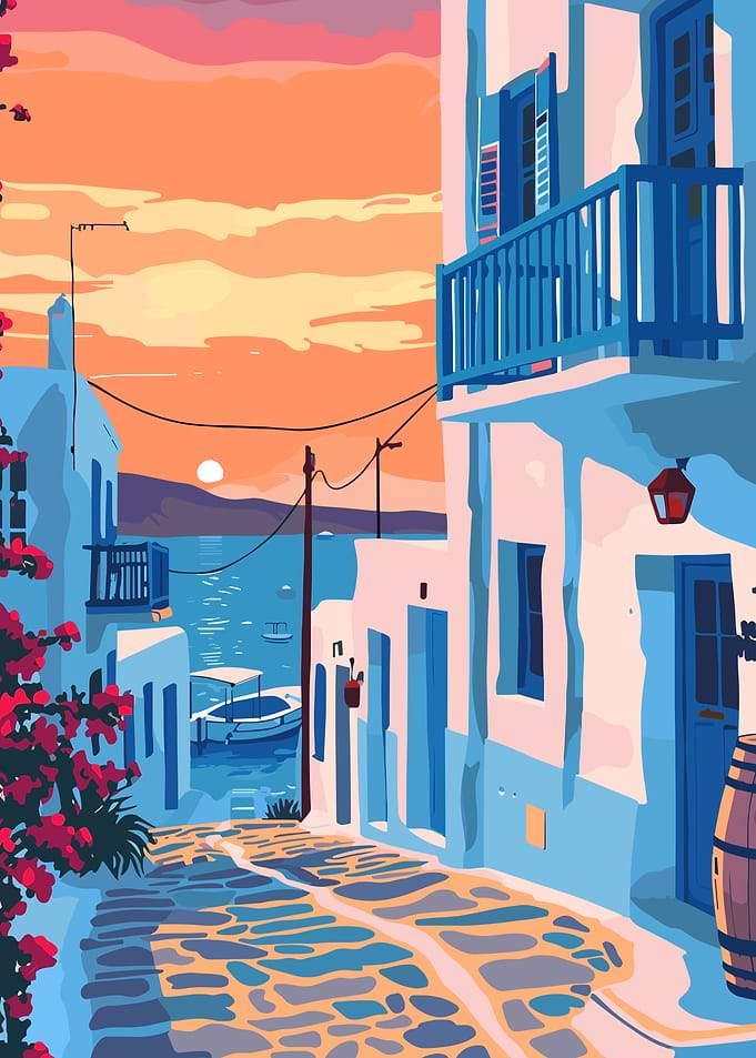 Greek Island Sunset