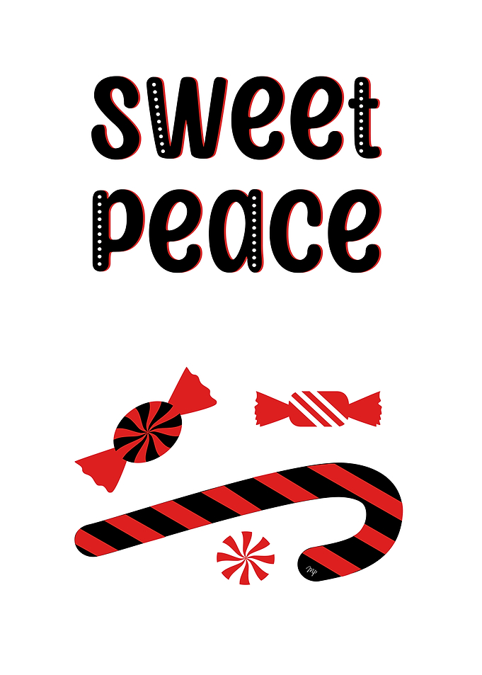Sweet Peace Candy Cane Xmas collection