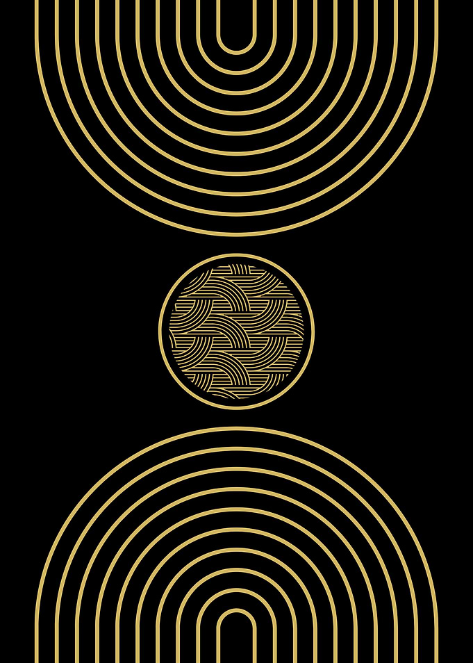Gold Geometric Art Print