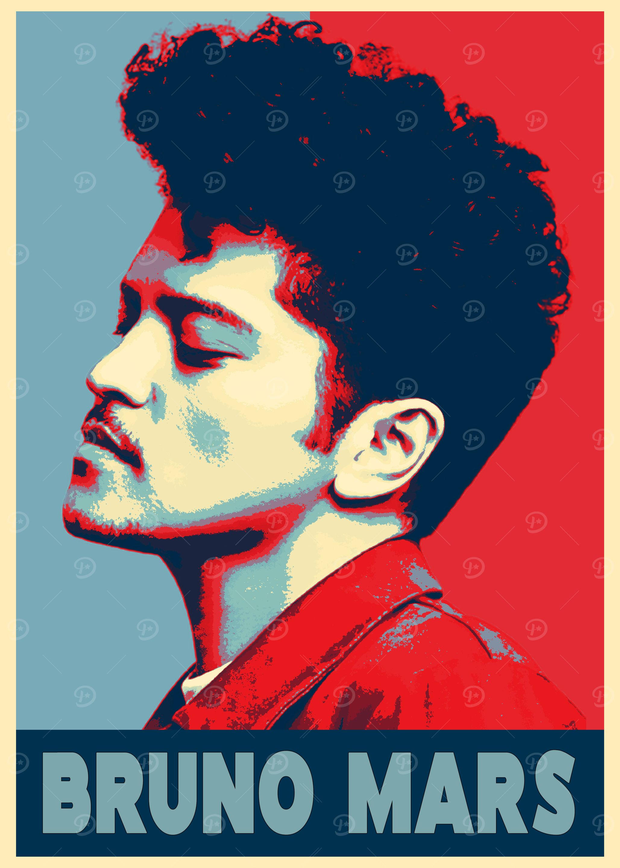 Bruno Mars Pop Art Poster