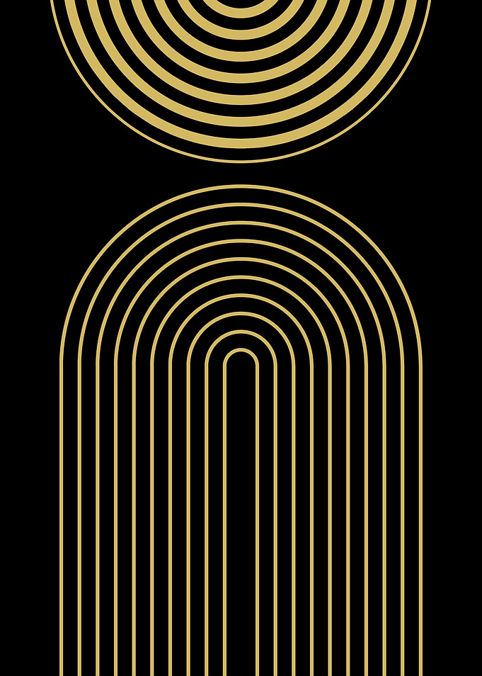 Gold Geometric Abstract Art