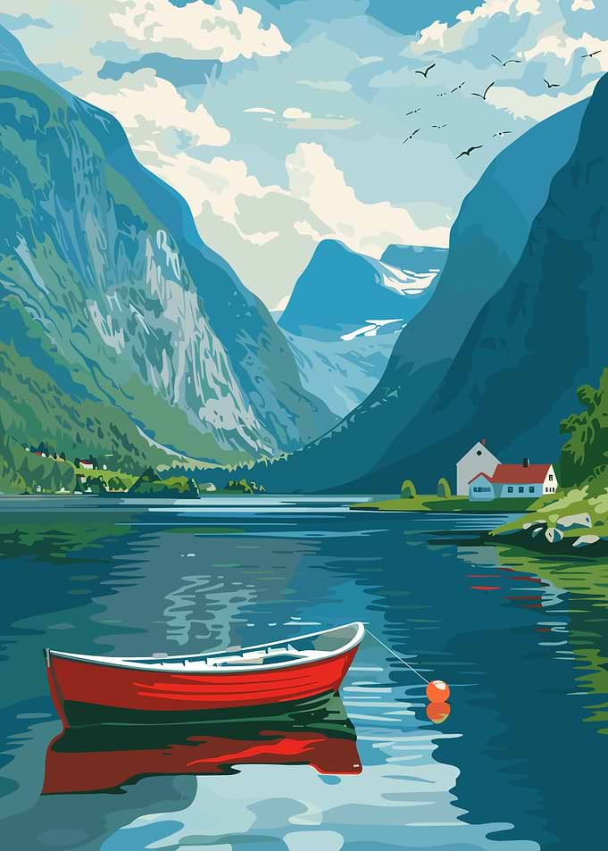 Norwegian Fjord Landscape