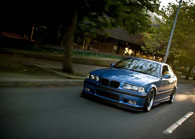 Blue BMW E36 M3