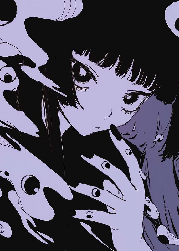 Anime Girl with Eyes