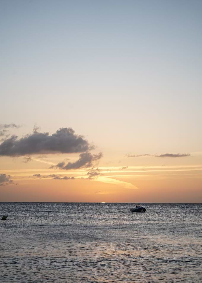 Sunset Over Calm Ocean