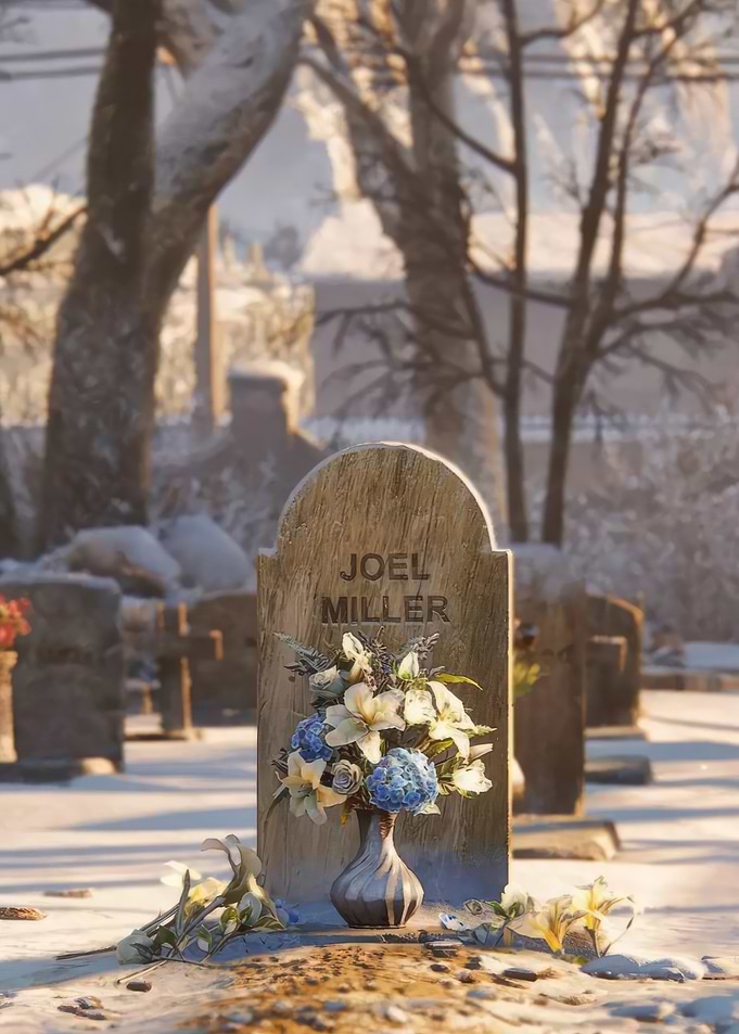 Gravestone with Flowers