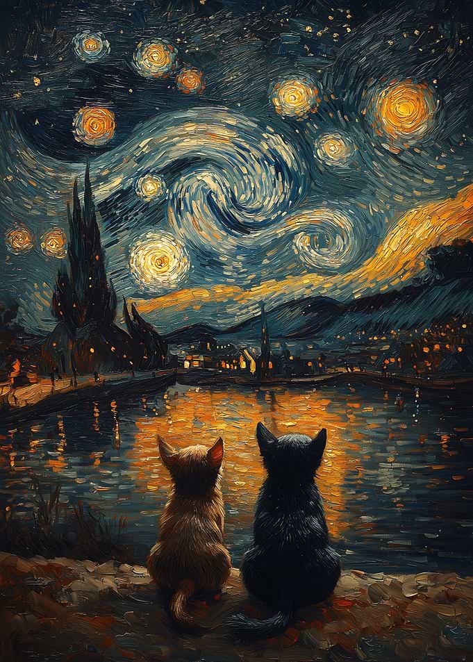The Starry Night Dogs