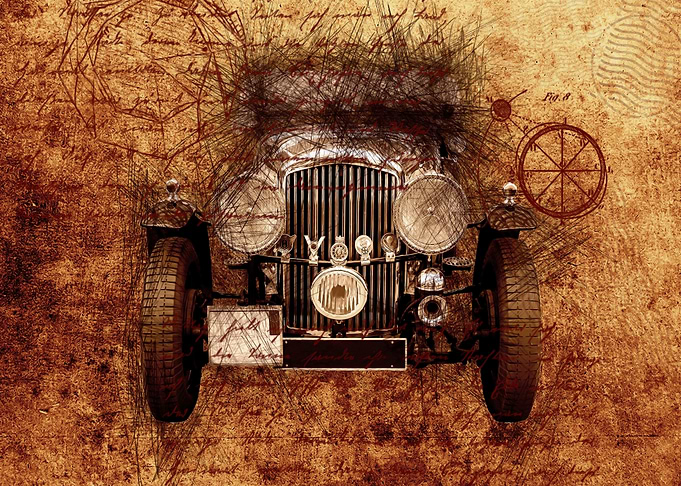 Vintage Car Sketch