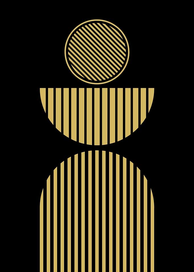 Gold Geometric Art