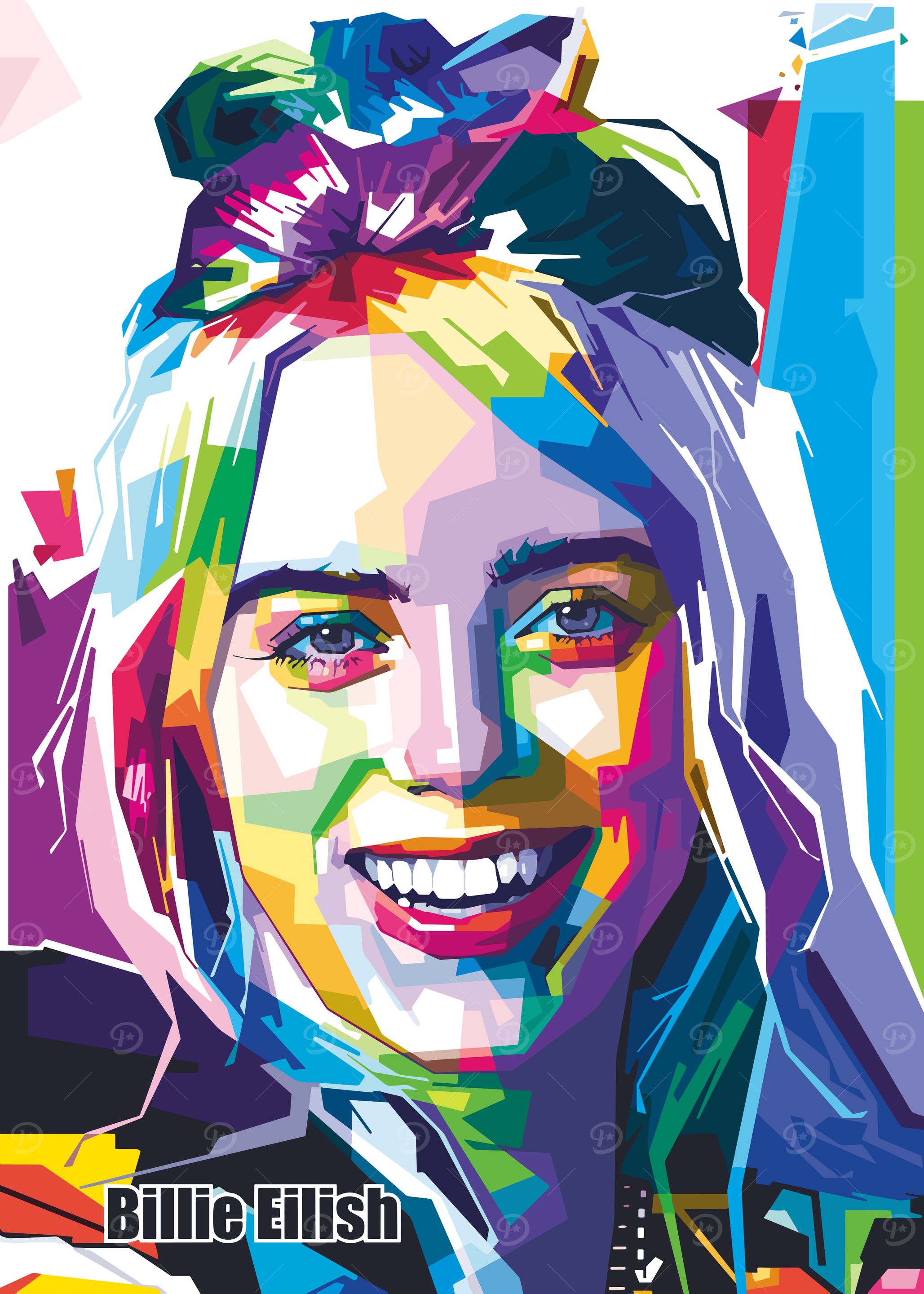 Billie Eilish Pop Art Portrait