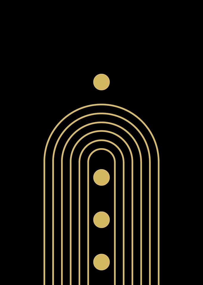 Gold Arch Abstract Art