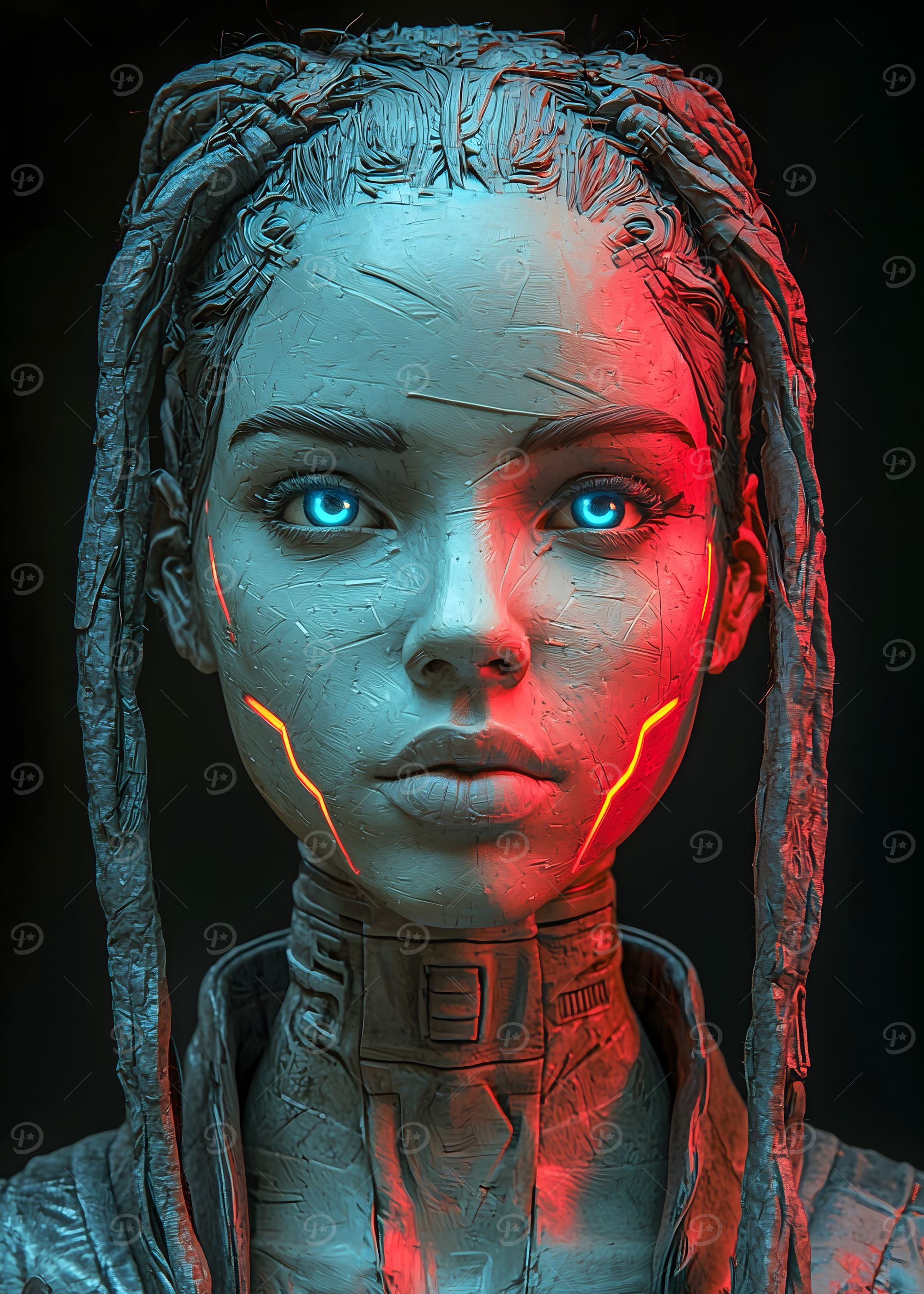 Cyberpunk Woman Portrait