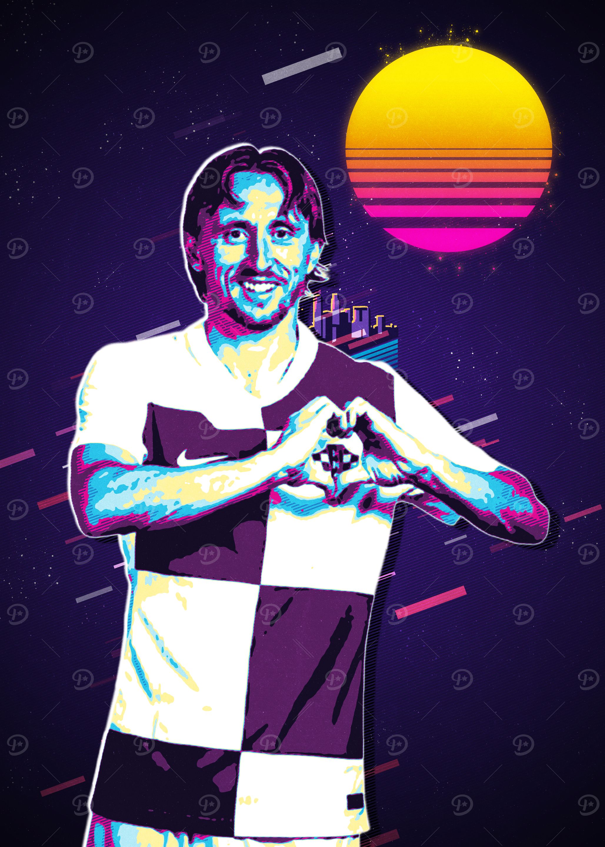 Luka Modric Retro Art