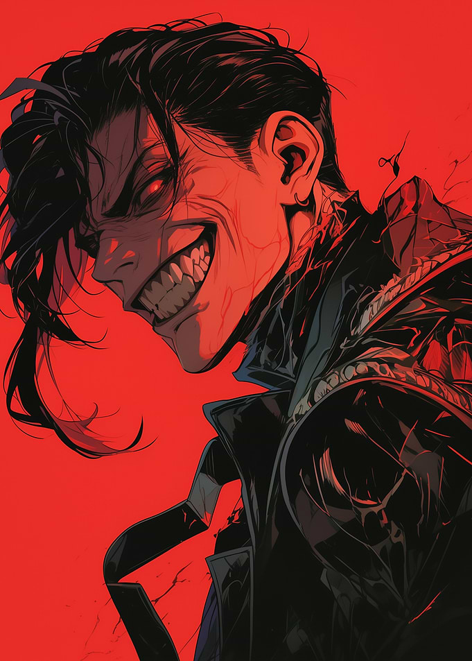 Male Character with Red Eyes