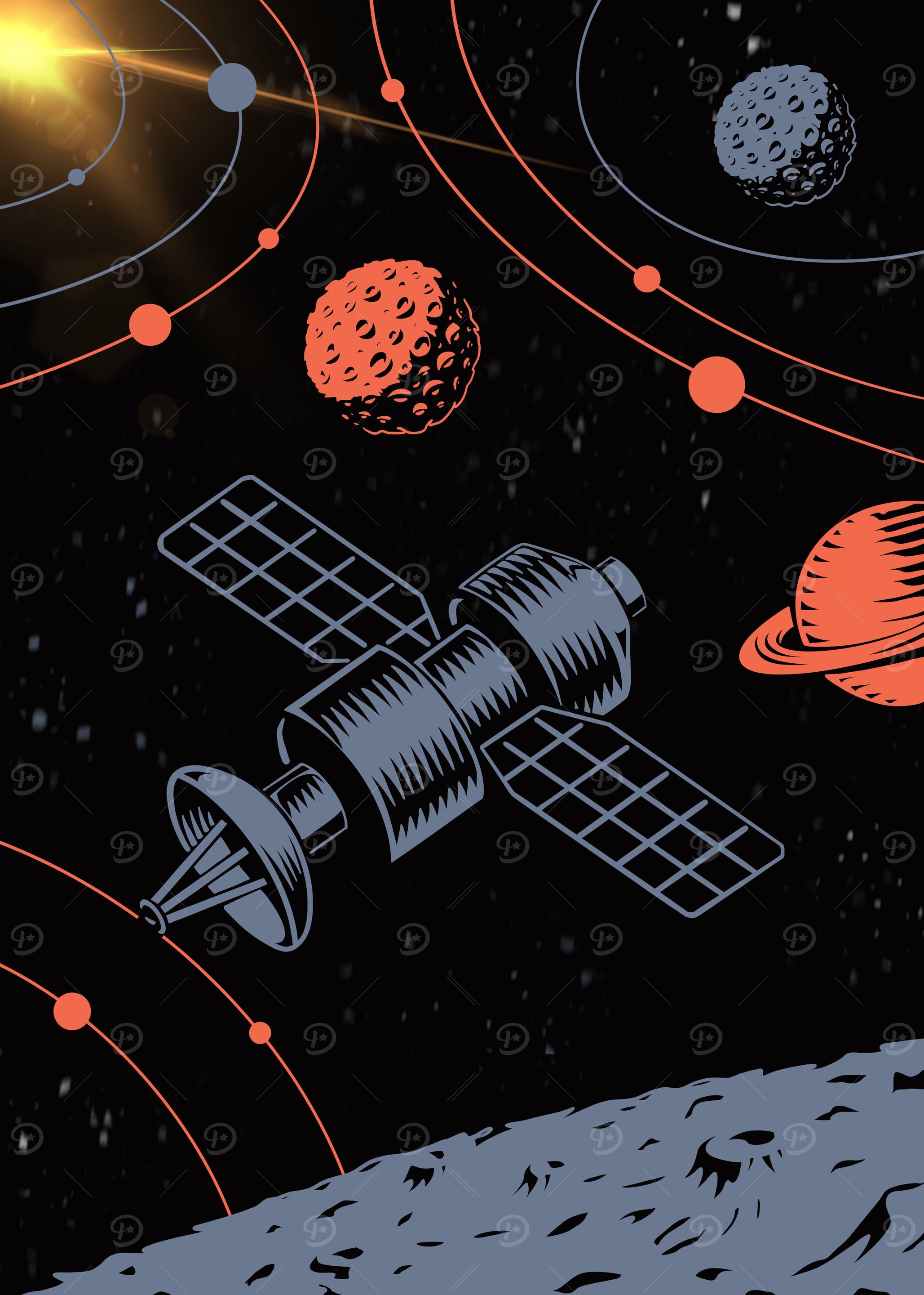 Space Satellite Illustration