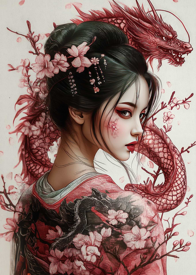 Geisha and Dragon