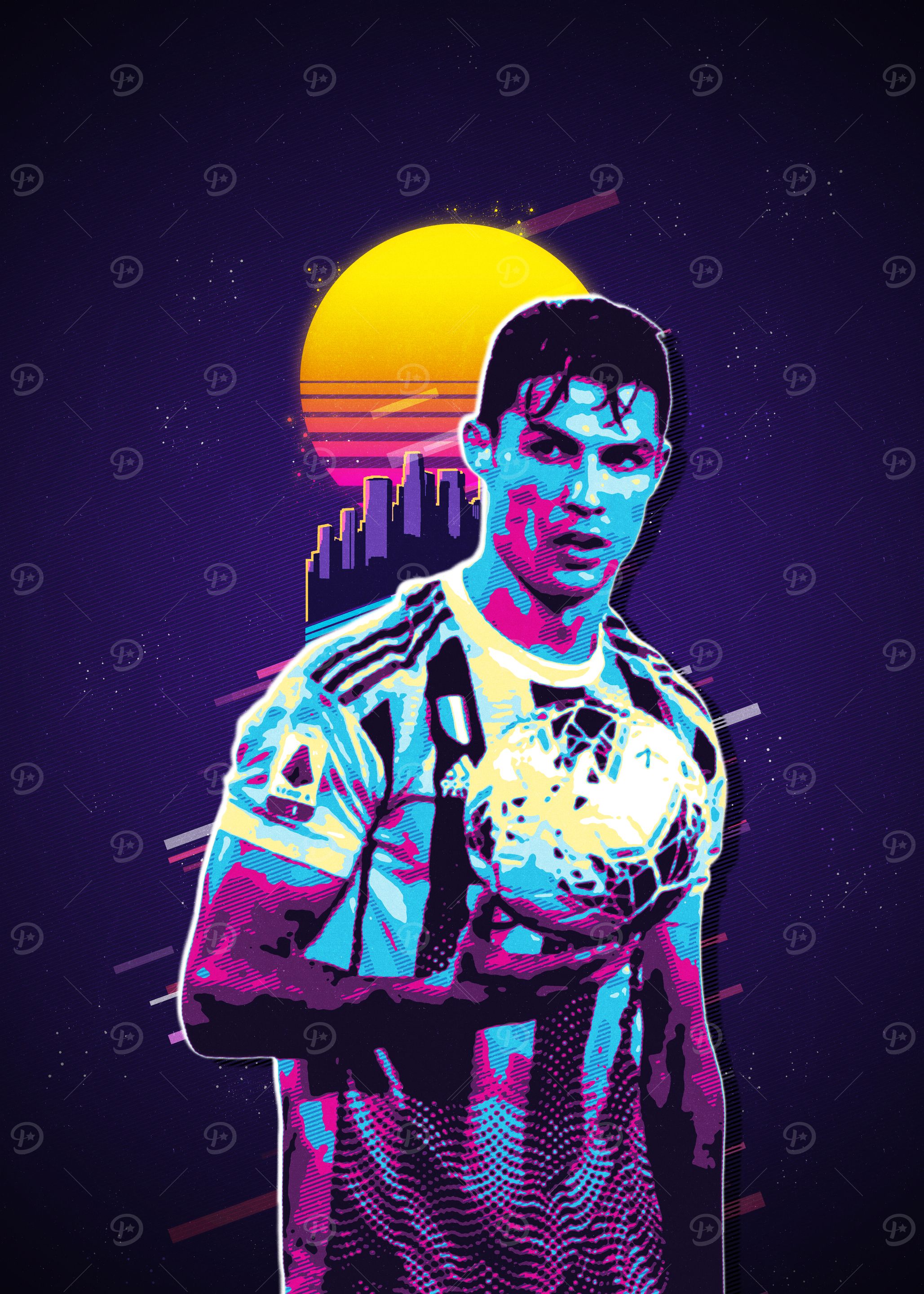 Cristiano Ronaldo Retro Art