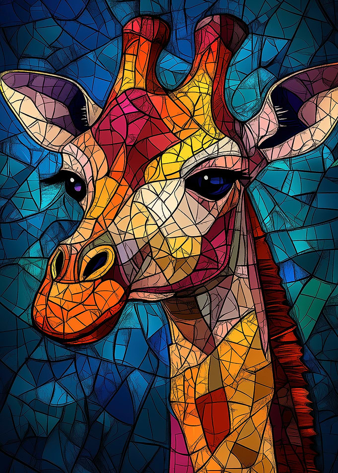 Stained Glass Giraffe