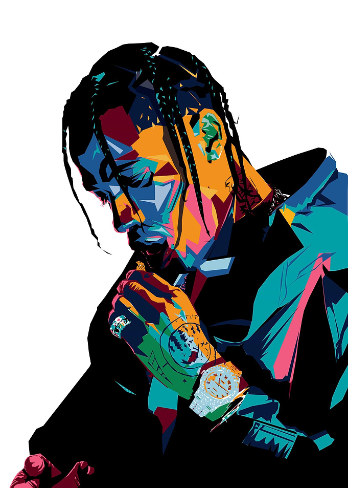 Travis Scott Pop Art Portrait