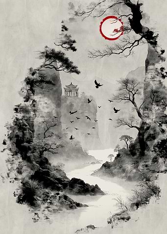 Japanese Mountain Landscape