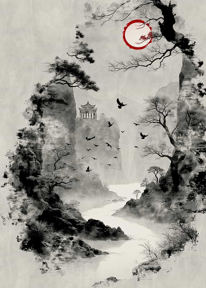 Japanese Mountain Landscape