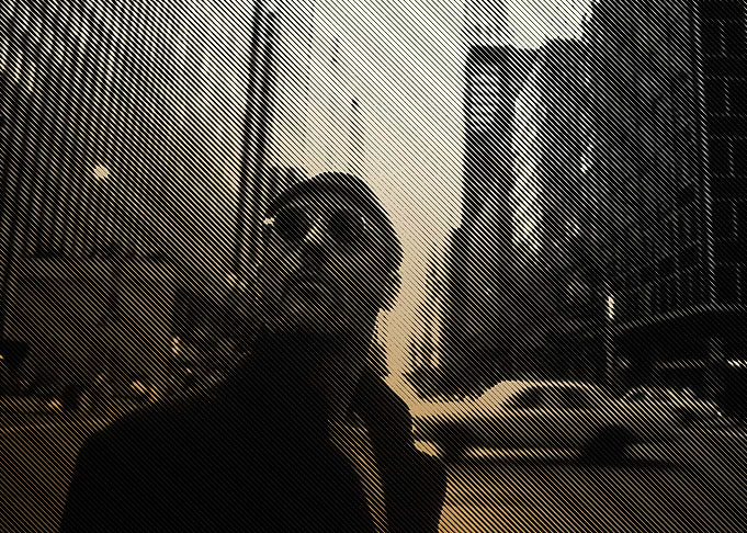 Man in Sunglasses Cityscape