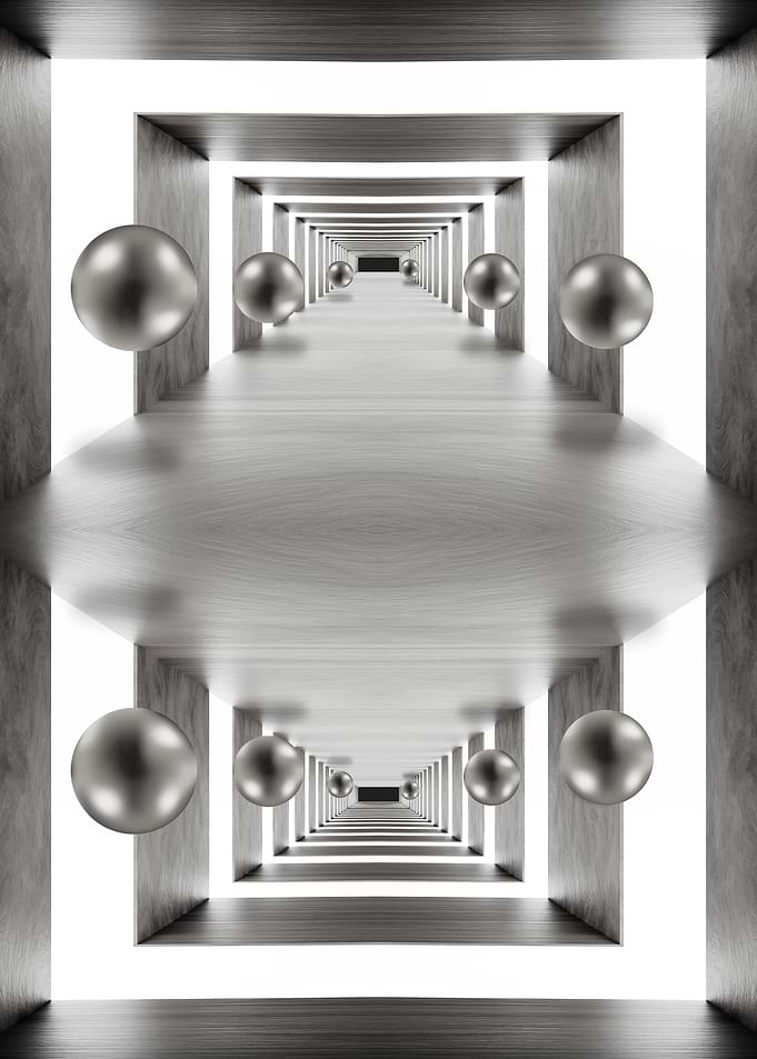 Metallic Sphere Corridor