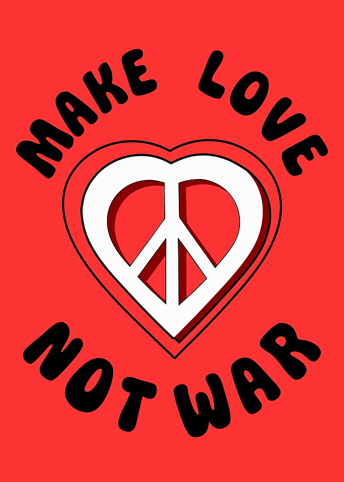 Peace Love Not War, Red Heart