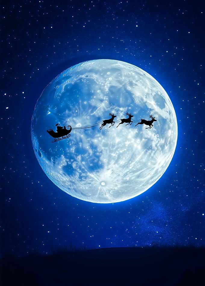 Santa's Sleigh on Christmas Eve