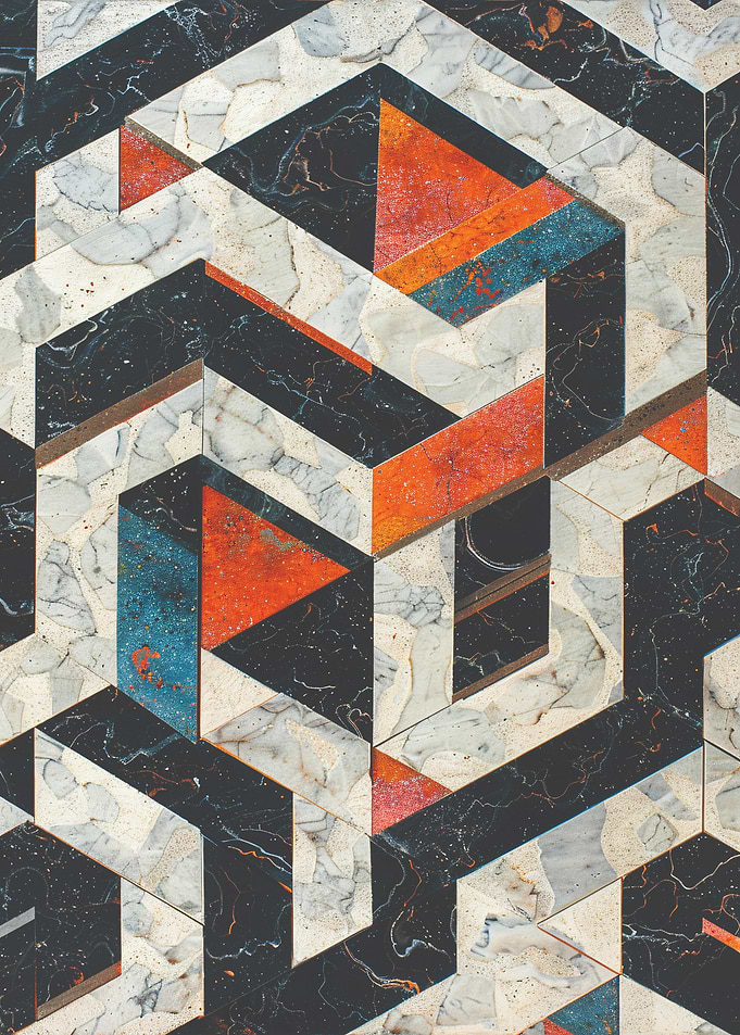 Geometric Marble Pattern