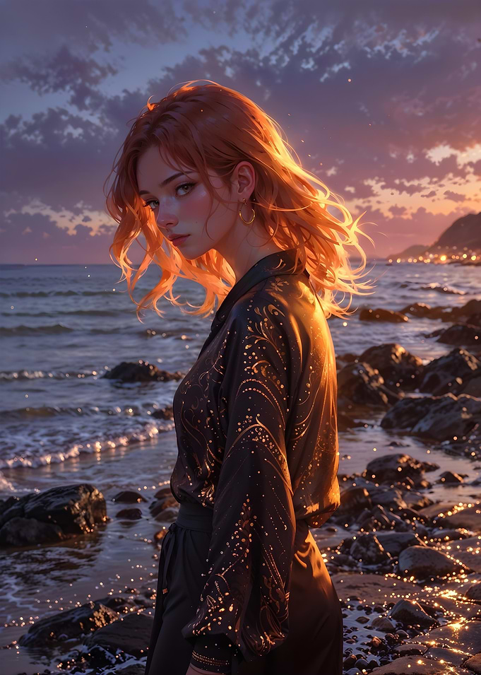 Sunset Beach Girl