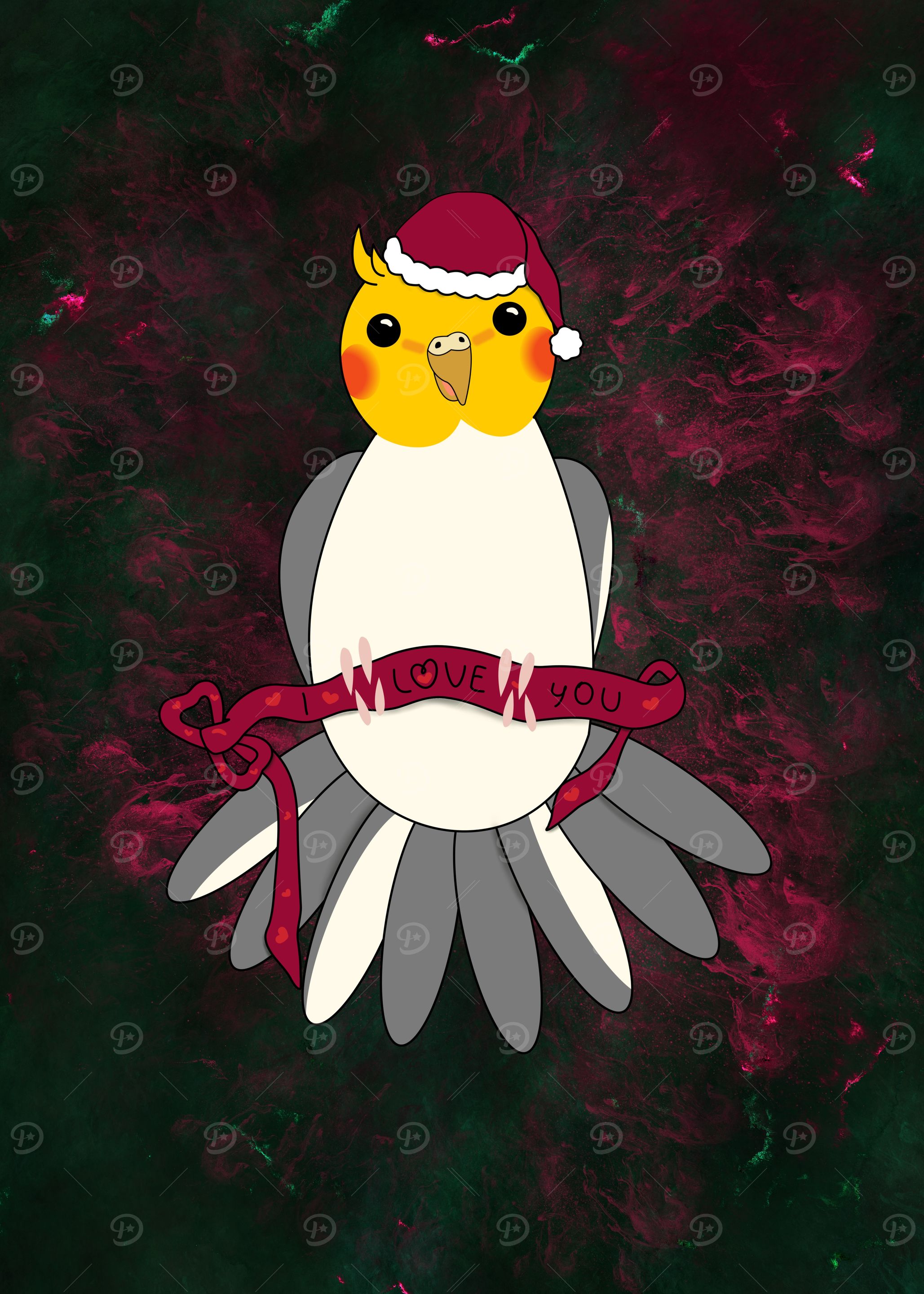 Sweet Love Message through our cute cockatiel messenger