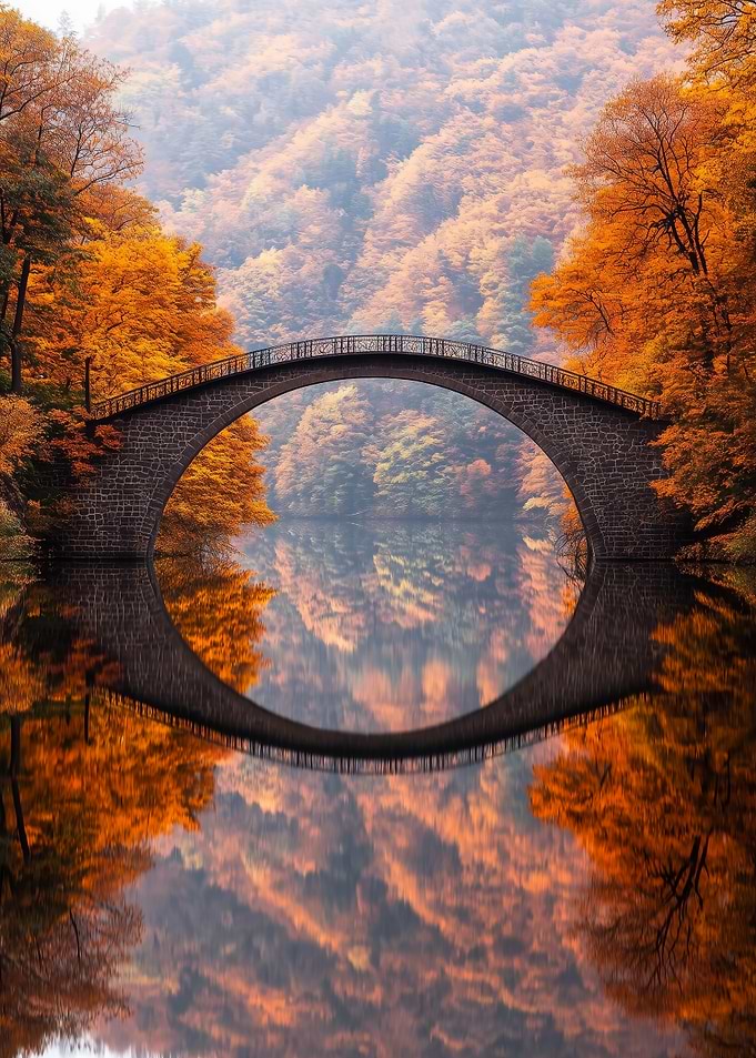 Stone Arch Bridge Reflection