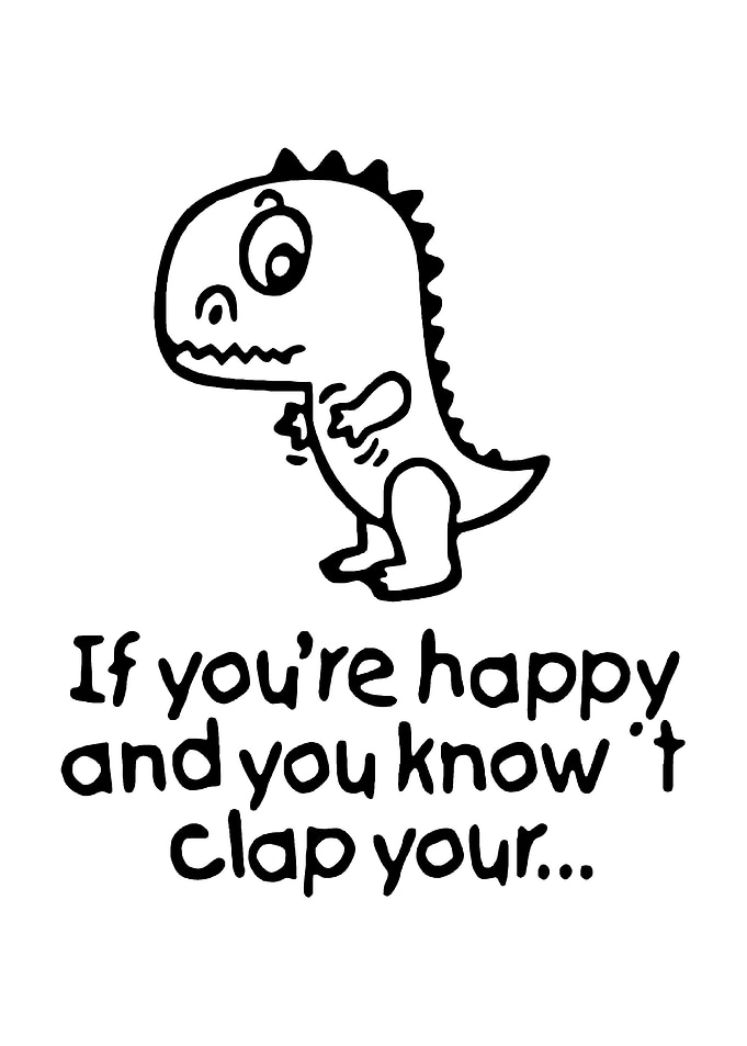 Happy Dinosaur Clapping