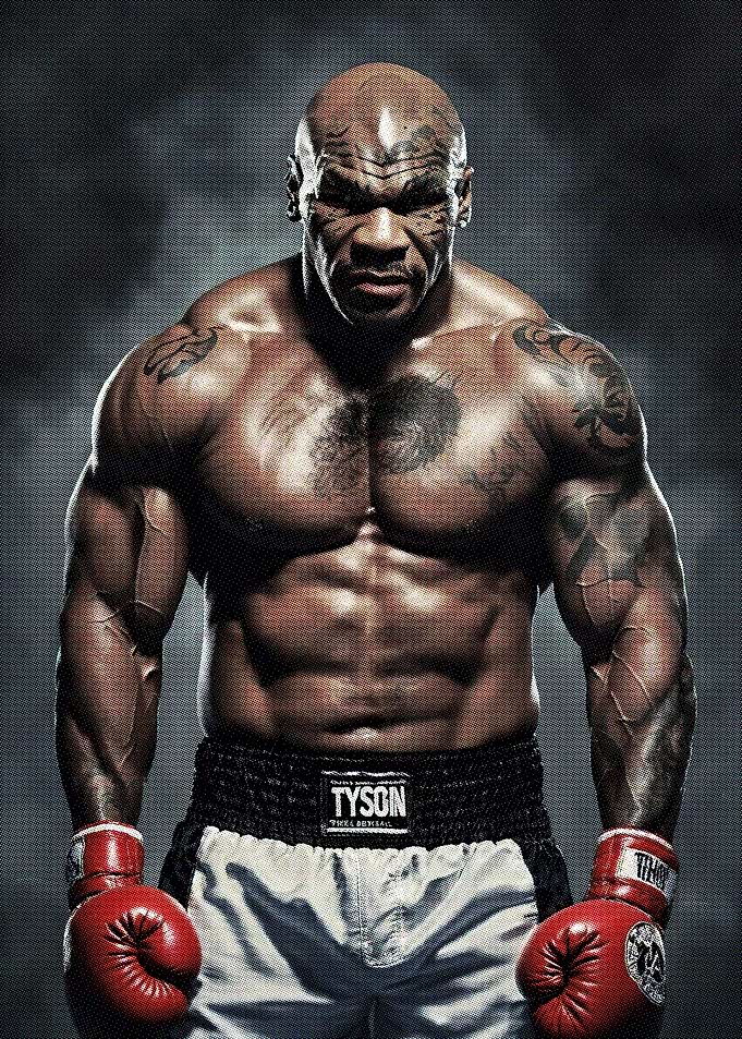 Mike Tyson Boxing Portrait