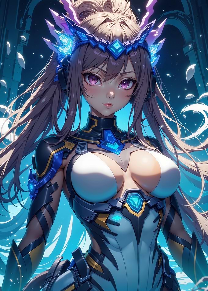 Anime Girl in Futuristic Armor