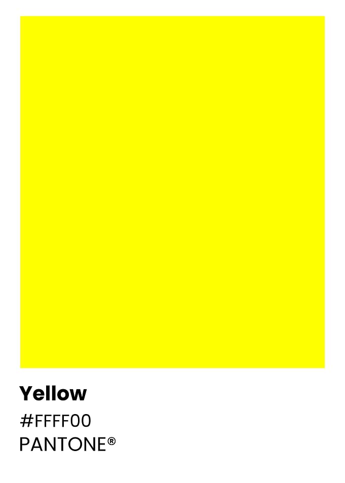 Pantone Yellow Color Chart