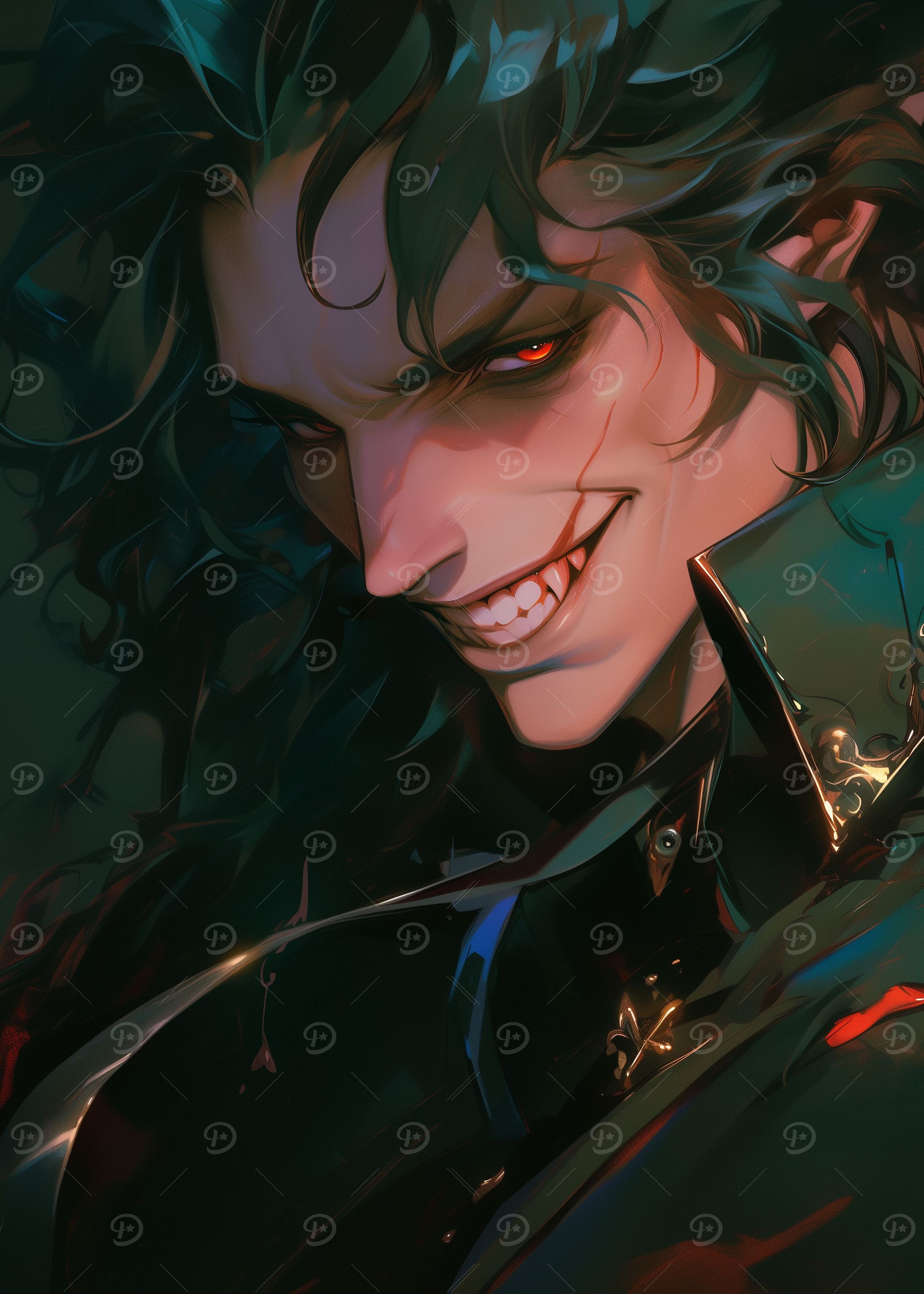 Smiling Anime Character