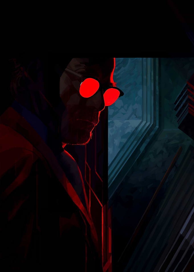 Man in Red Sunglasses