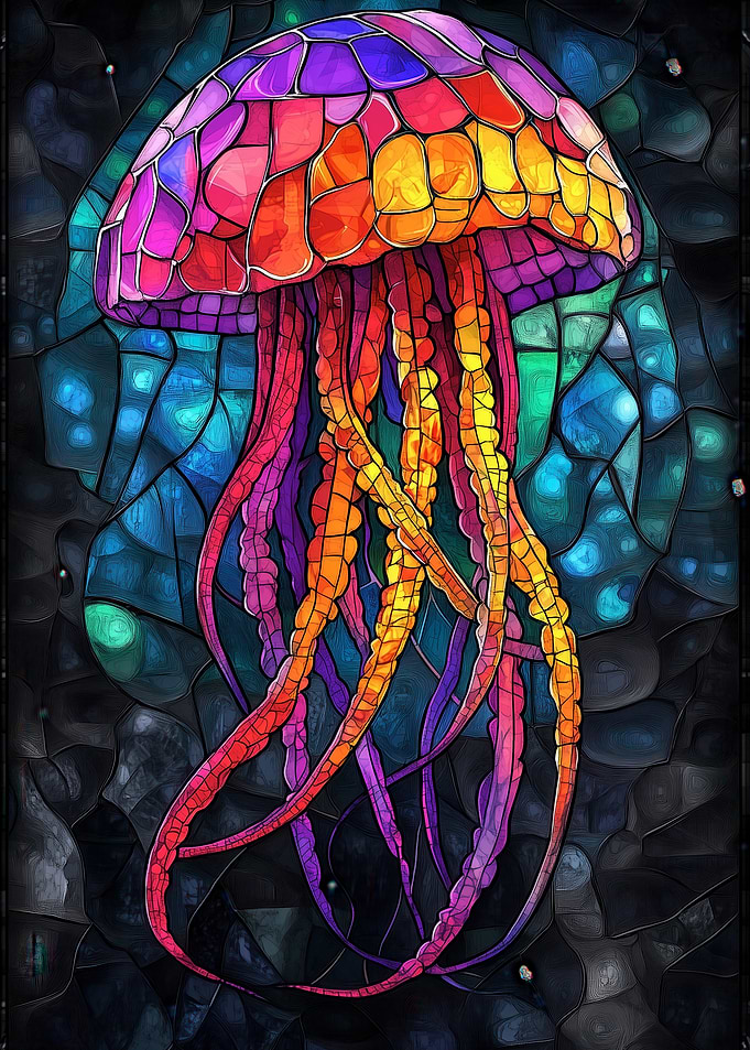 Stained Glass Jellyfish