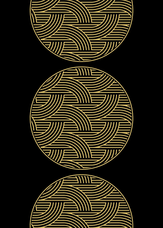 Gold Geometric Circles