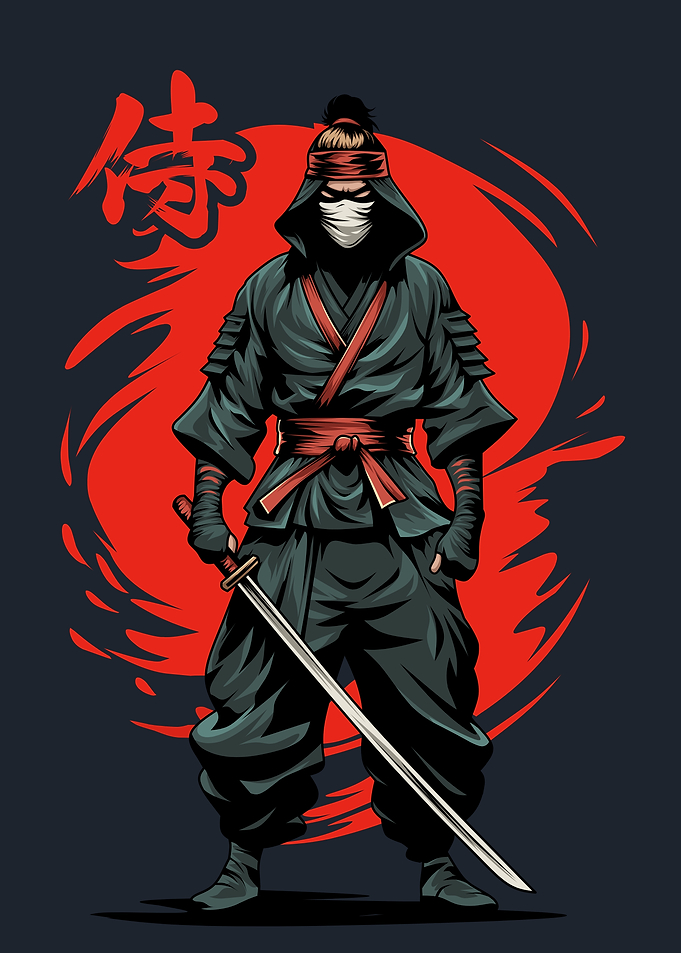 Ninja Warrior Illustration