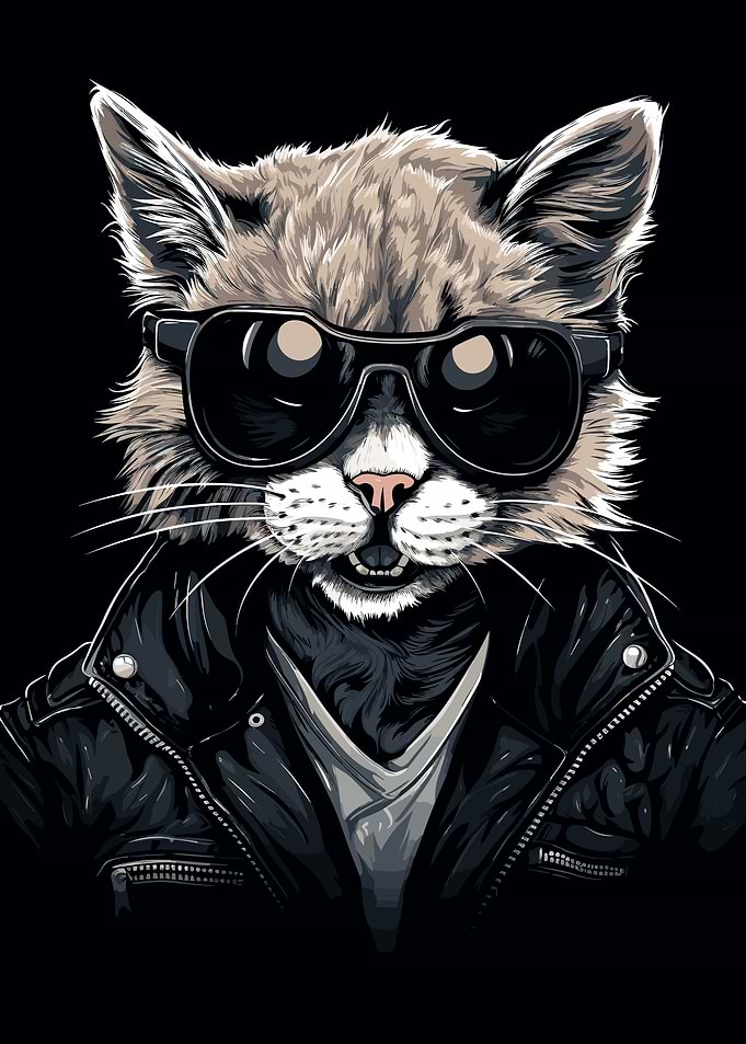 Cool Cat with Sunglasses