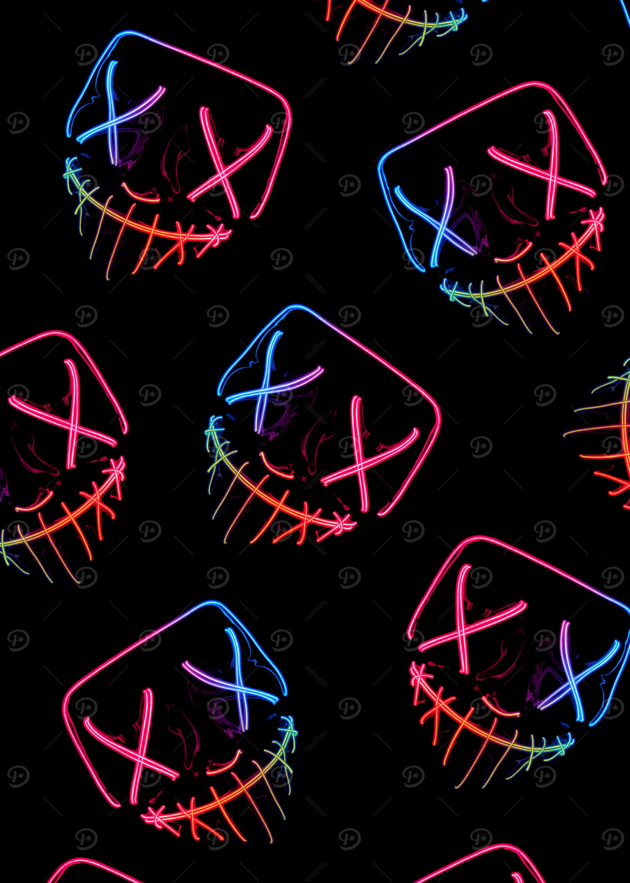 Neon Smile Pattern